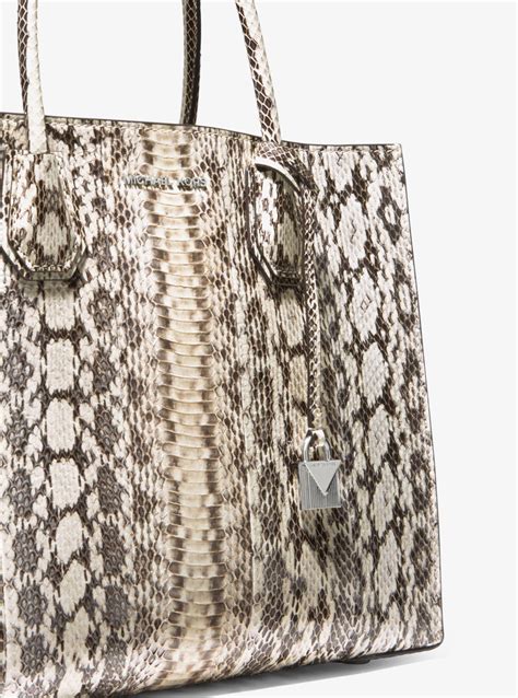 mercer snakeskin tote bag